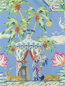 Distant Skies Sky Blue Toile Harrison Howard Fabric